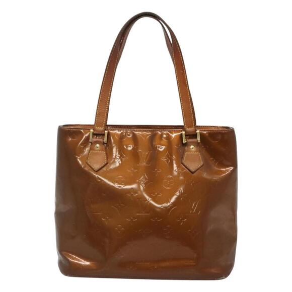 LOUIS VUITTON Monogram Vernis Houston Hand Bag Bronze M91122 - Picture 2 of 13